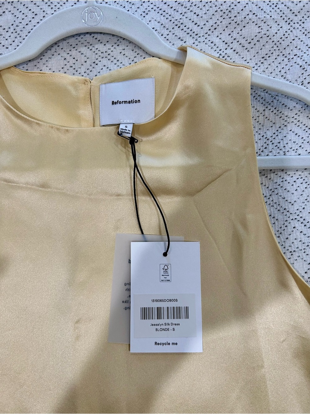 Reformation Jessalyn Silk Dress Yellow - Size S - Picture 6 of 6